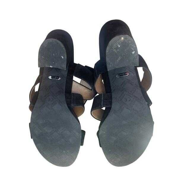 NWOT! VIONIC Blaire Heeled Black Suede Sandal - Size 10 - Picture 9 of 16